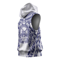Personalised Tonga Queen Salote College Sleeveless Hoodie Centenary White Version LT05 - Polynesian Pride