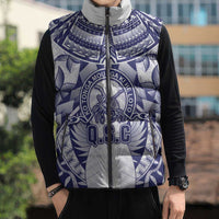 Personalised Tonga Queen Salote College Sleeveless Puffer Jacket Centenary White Version LT05 - Polynesian Pride