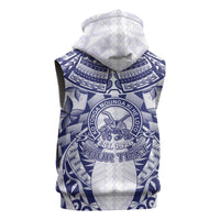 Personalised Tonga Queen Salote College Sleeveless Zip Hoodie Centenary White Version LT05 - Polynesian Pride