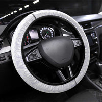 Tonga Queen Salote College Steering Wheel Cover Centenary White Version LT05 Universal Fit White - Polynesian Pride