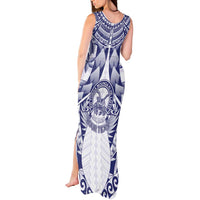 Personalised Tonga Queen Salote College Tank Maxi Dress Centenary White Version LT05 - Polynesian Pride