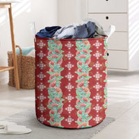 Hawaii Ohia Lehua Laundry Basket Tropical Vibes Crimson LT05 Crimson - Polynesian Pride
