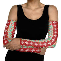 Hawaii Ohia Lehua Arm Sleeves Tropical Vibes Crimson LT05 - Polynesian Pride