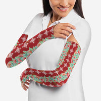 Hawaii Ohia Lehua Arm Sleeves Tropical Vibes Crimson LT05 - Polynesian Pride