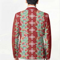 Hawaii Ohia Lehua Blazer Tropical Vibes Crimson LT05 - Polynesian Pride
