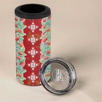 Hawaii Ohia Lehua 4 in 1 Can Cooler Tumbler Tropical Vibes Crimson LT05 - Polynesian Pride