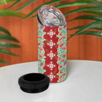 Hawaii Ohia Lehua 4 in 1 Can Cooler Tumbler Tropical Vibes Crimson LT05 - Polynesian Pride