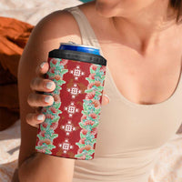Hawaii Ohia Lehua 4 in 1 Can Cooler Tumbler Tropical Vibes Crimson LT05 - Polynesian Pride