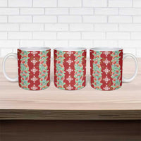 Hawaii Ohia Lehua Ceramic Mug Tropical Vibes Crimson LT05 - Polynesian Pride