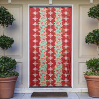 Hawaii Ohia Lehua Door Cover Tropical Vibes Crimson LT05 Crimson - Polynesian Pride