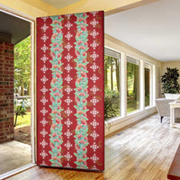 Hawaii Ohia Lehua Door Cover Tropical Vibes Crimson LT05 - Polynesian Pride