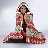 Hawaii Ohia Lehua Hooded Blanket Tropical Vibes Crimson LT05 - Polynesian Pride