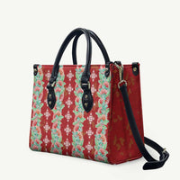 Hawaii Ohia Lehua Leather Bag Tropical Vibes Crimson LT05 Crimson - Polynesian Pride