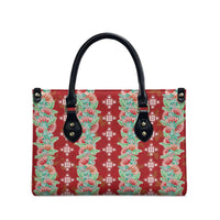 Hawaii Ohia Lehua Leather Bag Tropical Vibes Crimson LT05 - Polynesian Pride