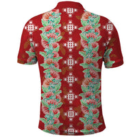 Hawaii Ohia Lehua Polo Shirt Tropical Vibes Crimson LT05 - Polynesian Pride