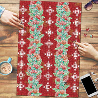Hawaii Ohia Lehua Puzzle Tropical Vibes Crimson LT05 Crimson - Polynesian Pride