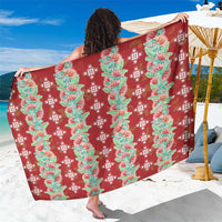 Hawaii Ohia Lehua Sarong Tropical Vibes Crimson LT05 One Size 44 x 66 inches Crimson - Polynesian Pride