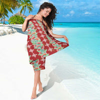Hawaii Ohia Lehua Sarong Tropical Vibes Crimson LT05 - Polynesian Pride