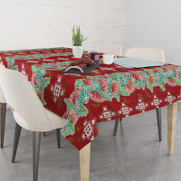 Hawaii Ohia Lehua Tablecloth Tropical Vibes Crimson LT05 - Polynesian Pride