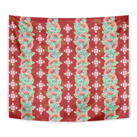 Hawaii Ohia Lehua Tapestry Tropical Vibes Crimson LT05 - Polynesian Pride