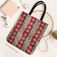 Hawaii Ohia Lehua Tote Bag Tropical Vibes Crimson LT05 Black Strap One Size Crimson - Polynesian Pride