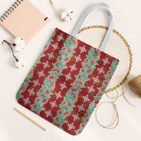 Hawaii Ohia Lehua Tote Bag Tropical Vibes Crimson LT05 White Strap One Size Crimson - Polynesian Pride