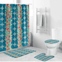 Hawaii Ohia Lehua Bathroom Set Tropical Vibes Teal LT05 Bathroom Set (4 pcs) Teal - Polynesian Pride