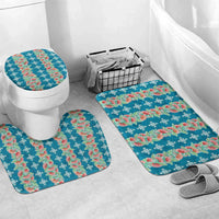Hawaii Ohia Lehua Bathroom Set Tropical Vibes Teal LT05 Mat Set Only (3 pcs) One Size Teal - Polynesian Pride