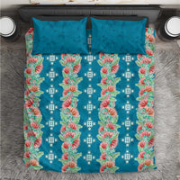 Hawaii Ohia Lehua Bedding Set Tropical Vibes Teal LT05 Teal - Polynesian Pride