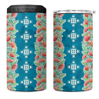 Hawaii Ohia Lehua 4 in 1 Can Cooler Tumbler Tropical Vibes Teal LT05 One Size: 16 oz Teal - Polynesian Pride