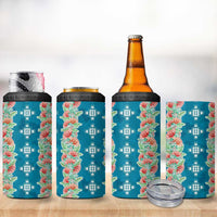 Hawaii Ohia Lehua 4 in 1 Can Cooler Tumbler Tropical Vibes Teal LT05 - Polynesian Pride