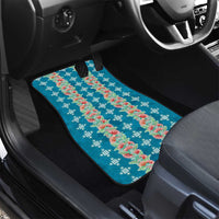 Hawaii Ohia Lehua Car Mats Tropical Vibes Teal LT05 - Polynesian Pride