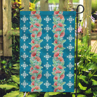 Hawaii Ohia Lehua Garden Flag Tropical Vibes Teal LT05 Garden Flag Teal - Polynesian Pride