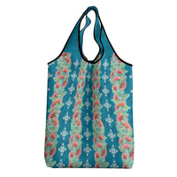 Hawaii Ohia Lehua Grocery Bag Tropical Vibes Teal LT05 - Polynesian Pride
