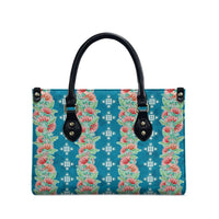 Hawaii Ohia Lehua Leather Bag Tropical Vibes Teal LT05 - Polynesian Pride