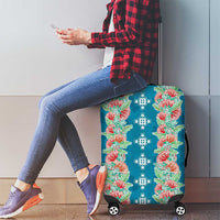Hawaii Ohia Lehua Luggage Cover Tropical Vibes Teal LT05 - Polynesian Pride