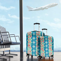 Hawaii Ohia Lehua Luggage Cover Tropical Vibes Teal LT05 - Polynesian Pride