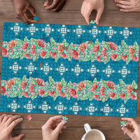 Hawaii Ohia Lehua Puzzle Tropical Vibes Teal LT05 - Polynesian Pride