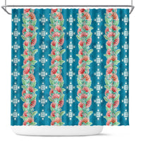 Hawaii Ohia Lehua Shower Curtain Tropical Vibes Teal LT05 Teal - Polynesian Pride