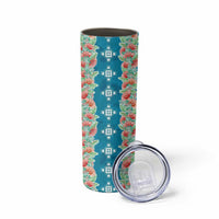 Hawaii Ohia Lehua Skinny Tumbler Tropical Vibes Teal LT05 - Polynesian Pride