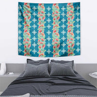 Hawaii Ohia Lehua Tapestry Tropical Vibes Teal LT05 - Polynesian Pride