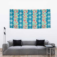 Hawaii Ohia Lehua Tapestry Tropical Vibes Teal LT05 - Polynesian Pride