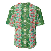 Hawaii Ohia Lehua Baseball Jersey Tropical Vibes Green LT05 - Polynesian Pride