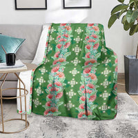 Hawaii Ohia Lehua Blanket Tropical Vibes Green LT05 - Polynesian Pride
