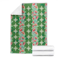 Hawaii Ohia Lehua Blanket Tropical Vibes Green LT05 - Polynesian Pride