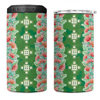 Hawaii Ohia Lehua 4 in 1 Can Cooler Tumbler Tropical Vibes Green LT05 One Size: 16 oz Green - Polynesian Pride