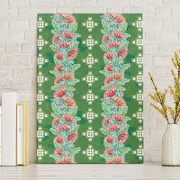 Hawaii Ohia Lehua Canvas Wall Art Tropical Vibes Green LT05 Without Frame Green - Polynesian Pride