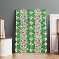 Hawaii Ohia Lehua Canvas Wall Art Tropical Vibes Green LT05 - Polynesian Pride