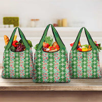 Hawaii Ohia Lehua Grocery Bag Tropical Vibes Green LT05 3-pack One Size Green - Polynesian Pride
