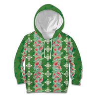 Hawaii Ohia Lehua Kid Hoodie Tropical Vibes Green LT05 Hoodie Green - Polynesian Pride